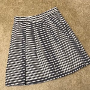 J. Crew Blue and White Striped Skirt Size 6